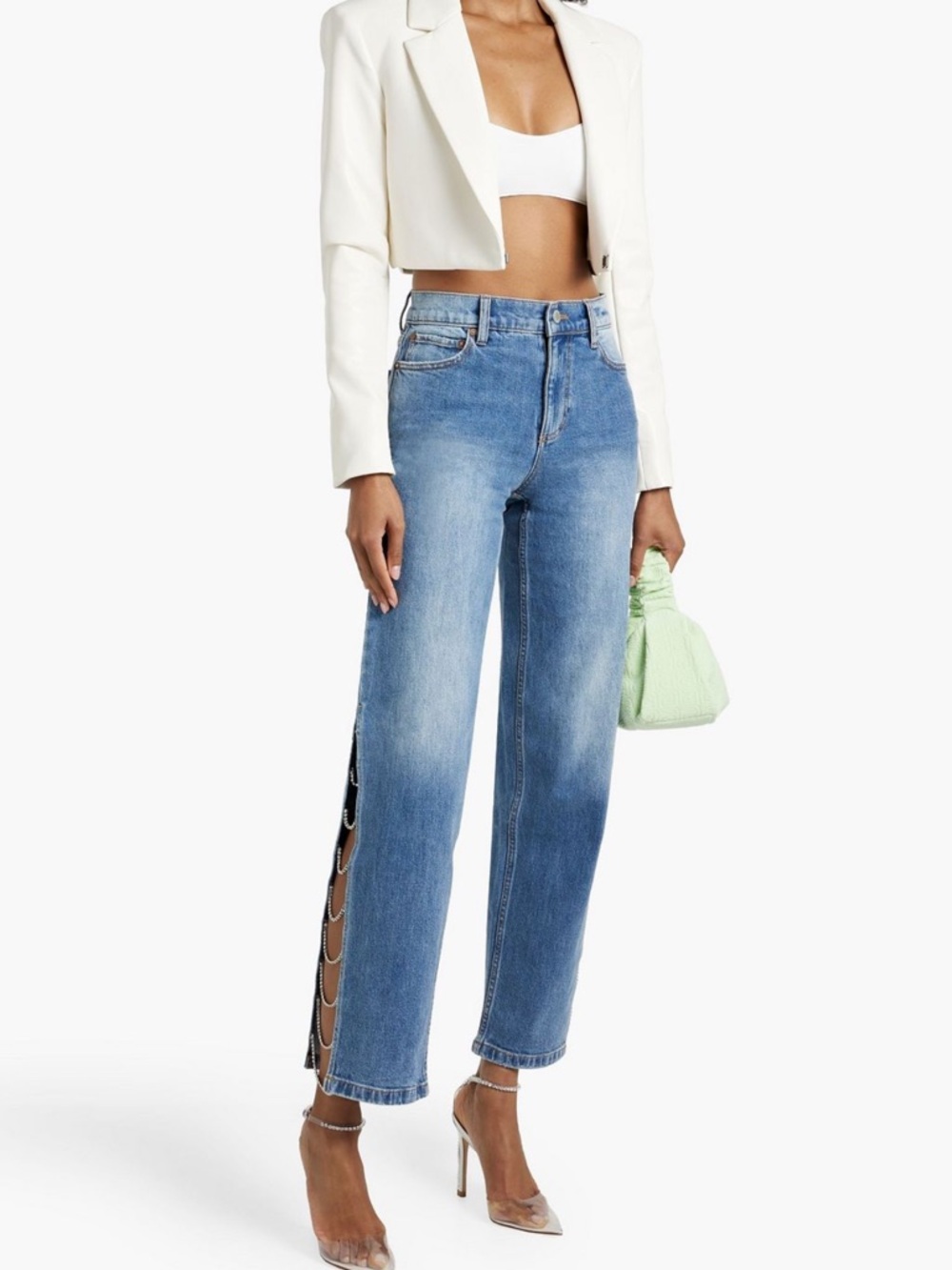 Alice and Olivia Embellished Jeans- Never worn before